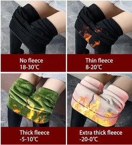 Pantaloni in <span class=keywords><strong>pelle</strong></span> PU da donna <span class=keywords><strong>Leggings</strong></span> fodera in pile pantaloni multicolori <span class=keywords><strong>Leggings</strong></span> spessi impermeabili a vita alta - Product Image 2