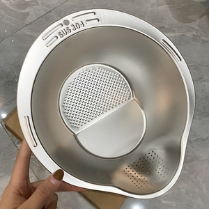 <span class=keywords><strong>Panier</strong></span> égouttoir multifonction en acier inoxydable 304 pour rincer le riz, les légumes et les fruits, usage domestique - Product Image 4