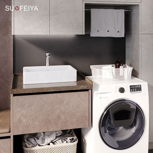 SUOFEIYA Armoire latérale de salle de bain de luxe Meubles de salle de bain Armoire d'évier de blanchisserie Combo Armoire de <span class=keywords><strong>machine</strong></span> <span class=keywords><strong>à</strong></span> <span class=keywords><strong>laver</strong></span> étanche - Product Image 3