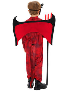 Traje <span class=keywords><strong>de</strong></span> actuación <span class=keywords><strong>de</strong></span> Halloween <span class=keywords><strong>de</strong></span> Carnaval Hellboy Cosplay <span class=keywords><strong>mono</strong></span> rojo con <span class=keywords><strong>cola</strong></span> y alas - Product Image 4