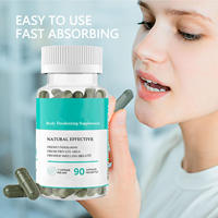 Fabricant de capsules de déodorant corporel à base de chlorophylline de cuivre et de sodium, complément déodorant pour le corps, marque privée, usine GMP ISO, livraison rapide
