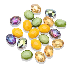 Zhubi 9X12MM perles <span class=keywords><strong>de</strong></span> verre à facettes Bull Eye mélanger les couleurs <span class=keywords><strong>de</strong></span> Jade perles ovales en cristal <span class=keywords><strong>de</strong></span> bonne qualité pour la fabrication <span class=keywords><strong>de</strong></span> bijoux bricolage artisanat - Product Image 1
