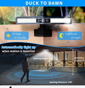 Ngoài trời năng lượng mặt trời an ninh ánh sáng cảm biến chuyển động dẫn treo tường hàng rào ánh sáng cắm trại đèn nhà để xe sân Clip năng lượng mặt trời ánh sáng đường phố - Product Image 5