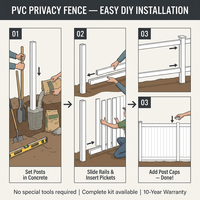 Clôture de sécurité décorative extérieure en PVC pour jardins et fermes, facile à assembler, écologique, imperméable, anti-UV, modélisation 3D pour fermes équine et balcons