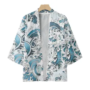 Grosir kustom sublimasi cetak kostum Kimono Haori Anime Jepang Cosplay Halloween Kimono Jiu Jitsu Kimono