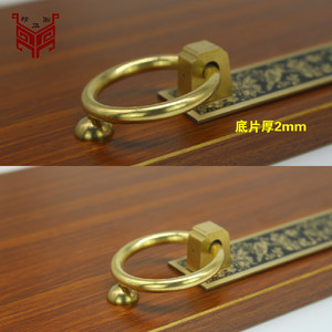 New Chinese Style Brass Cabinet <b>Door</b> Handles Ring Shape Durable Furniture Handle - Product Image 4