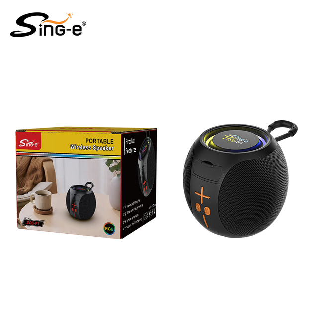 SING-E ZQS-P1 Portable Outdoor Mini Wireless BT Speaker Stylish Subwoofer Audio System Car Speaker Supporting TF/USB Playback