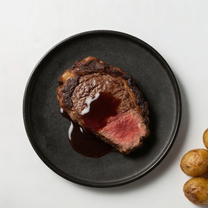 <span class=keywords><strong>Assiette</strong></span> à dîner en céramique noire et <span class=keywords><strong>blanche</strong></span> mate avec finition texturée, pour steak, <span class=keywords><strong>restaurant</strong></span> et repas modernes à la maison - Product Image 1