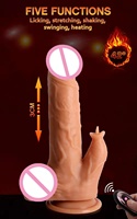 Dildos, Juguetes Sexuales, Vibradores de Pene con Calefacción y Control Remoto, Dildo Telescópico, Máquina de Sexo Anal, Dildo Realista, Vibrador para Mujeres