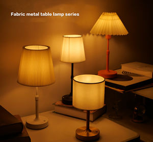 Современная простая креативная светодиодная настольная лампа с тканевым абажуром, металлическим каркасом, USB-зарядкой, беспроводная, 3 цвета, регулируемая яркость, сенсорное управление, экологичная - Product Image 4