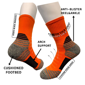 Chaussettes <span class=keywords><strong>de</strong></span> sport antibactériennes personnalisées <span class=keywords><strong>de</strong></span> haute qualité avec logo, chaussettes <span class=keywords><strong>de</strong></span> sport respirantes et amortissantes pour la course à pied - Product Image 2