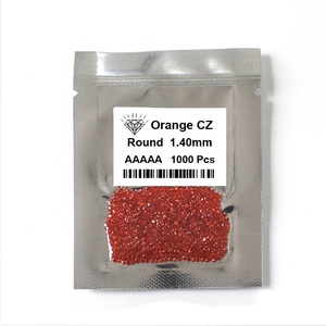 Mode 4A 1000 teile/paket Maschine Cut weiß farbe lose edelstein 1mm-1,5mm runde form brilliant cut Kleine größe Zirkonia - Product Image 5