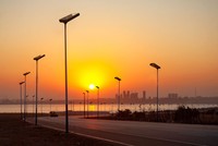 Éclairage solaire intelligent pour l'extérieur 18000LM, LED tout-en-un, détecteur de mouvement et télécommande, adapté aux zones urbaines