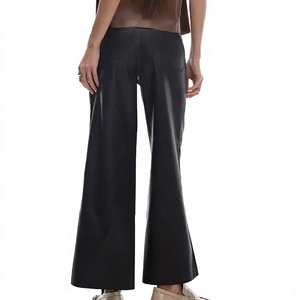 ELYSIAN INDUSTRIES <b>Men</b> <b>Leather</b> <b>Pants</b> Casual Straight Fit Mid Waist Eco-friendly Midweight Winter Zipper Fly Wholesale - Product Image 2