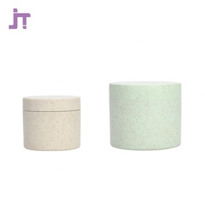 JIETING Custom Wheat Straw Cream Jar <b>Biodegradable</b> pp Cream Jar Eco Friendly Packaging Screw Cap Wheat Straw Scrub Jar - Product Image 1