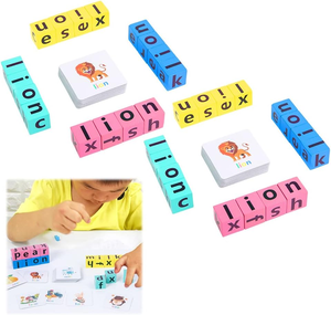 26 alfabeto Montessori in legno puzzle inglese giochi <span class=keywords><strong>di</strong></span> <span class=keywords><strong>parole</strong></span> ortografia giocattoli educativi per l'apprendimento dei bambini - Product Image 2