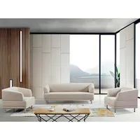 Ekintop - Leather Furniture Sofa Set, Full Cushion