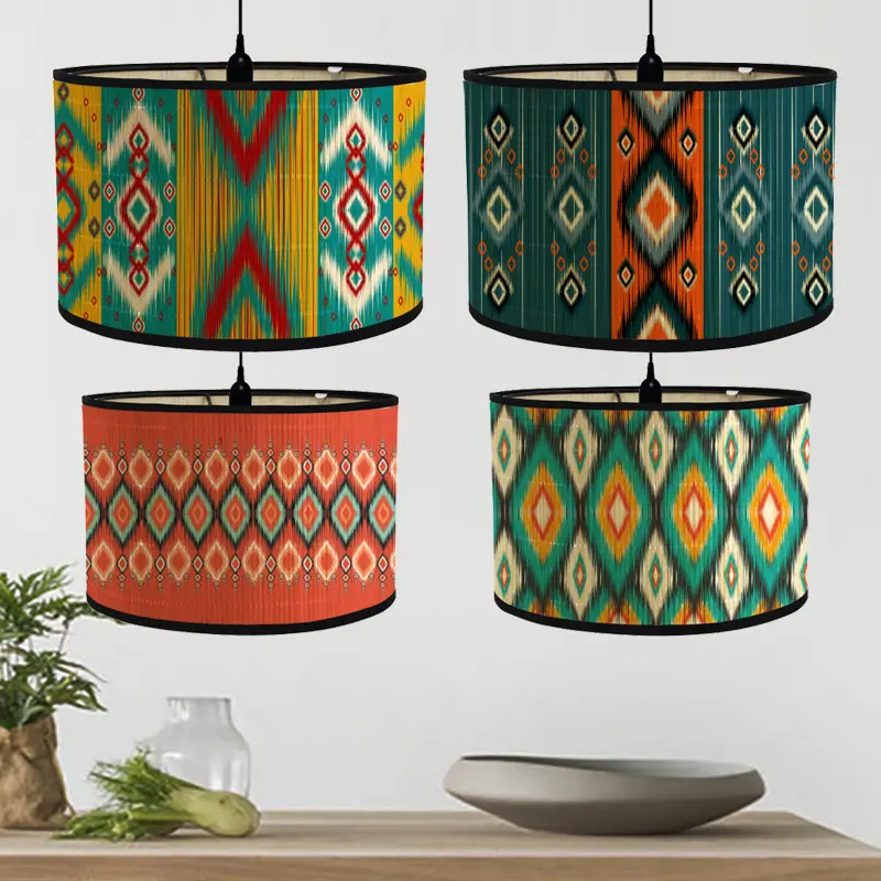 New hot Selling Lighting Products, Hotel Bedroom Home Decoration Chandelier Lamp Retro National Wind Bamboo Lamp Shade