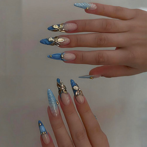 Uñas <span class=keywords><strong>Postizas</strong></span> de Acrílico de Alta Calidad, 24 Piezas, Uñas Francesas de Lujo, Marca Privada, Caja de Empaque para Vendedores - Product Image 3