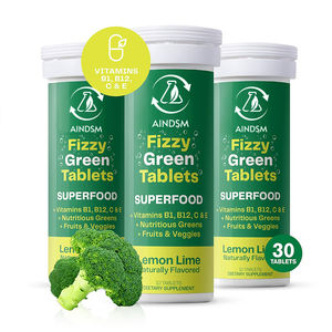 Comprimés verts vitaminés parfaits et nutritifs, comprimés verts de fruits et de moringa pour un système immunitaire sain et végétarien - Product Image 1