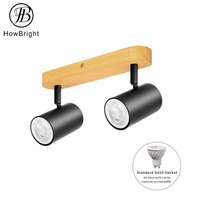 Vente en gros projecteur moderne E14 1/2/3/4 têtes boîtier GU10 Spot éclairage pour la maison hôtel boutique décoration murale métal noir blanc