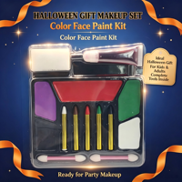 Kit de peinture pour le visage et le corps multifonction pour Halloween, outils de peinture complets inclus pour les costumes de carnaval, les fêtes à thème, le maquillage de scène