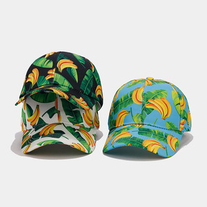 2025 Fruta tropical Patrón de plátano Gorra de béisbol con estampado completo Moda deportiva <span class=keywords><strong>Gorras</strong></span> de compras transpirables - Product Image 2