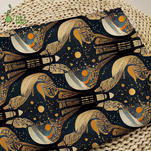 Truyền Thống Polyester Koshibo Vải Bird & Một Tháp Đồng Hồ In Vải 100% Polyester Vải Cho Ăn Mặc May Mặc - Product Image 2