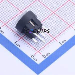 TPB01-123L1T Tactile Switch Through hole Component (THT) Switch Single Pole Single Throw Round Button Through Hole 10mm - Product Image 2