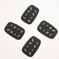 Teclado de Silicona Personalizado OEM con Símbolos de Función Impresos para Ensamblaje de Control Remoto Inalámbrico