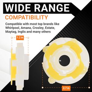 Kit de reparación de agitador de cámara corta Ultra duradero BlueStars para arandelas inteligentes <span class=keywords><strong>Whirlpool</strong></span> Maytag reemplazo <span class=keywords><strong>superior</strong></span> del hogar para 3951650 - Product Image 5