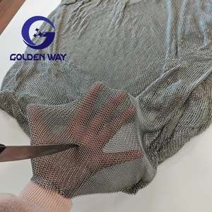 เสื้อยืดตาข่ายเหล็ก 316L คุณภาพดีจากโรงงาน พร้อมถุงมือสำหรับคนขายเนื้อและนักแสดง ปรับขนาดได้ - Product Image 2