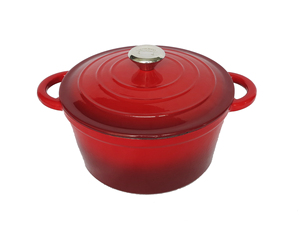 <span class=keywords><strong>Cocotte</strong></span> <span class=keywords><strong>en</strong></span> <span class=keywords><strong>fonte</strong></span> émaillée rouge classique de qualité commerciale, compatible induction, avec couvercle - Product Image 1