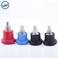Veich VCN218-BM/MBN Plastik+Baja Tahan Karat Plunger Pengindeks Tombol Merah Biru Hitam Tipe Pengembalian Pin untuk Penggunaan Mesin Ukuran Kustom