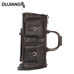 กระเป๋าเดินทางหนังแท้ Dujiang ขนาด 36-55 ลิตร พร้อมล้อ สำหรับการเดินทางท่องเที่ยว - Product Image 3