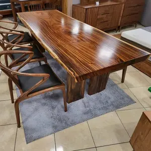 Conjunto de mesa de madeira com cadeira 2021 novo design, tons do sul americano