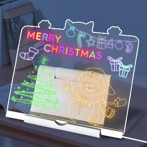 Tableau de notes LED avec couleurs lumineuses Tableau effaçable à sec avec lumière Tableau d'écriture LED - Product Image 4