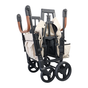 Xe đẩy em bé Wagon Xe đẩy cho 2 trẻ em đóng mở gấp ngoài trời tiện ích Wagon với có thể tháo rời tán - Product Image 4