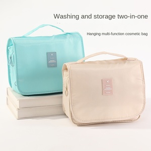 Sac à cosmétiques de grande capacité de style coré<span class=keywords><strong>en</strong></span> avec fermeture éclair, crochet de <span class=keywords><strong>voyage</strong></span>, rangement séparé sec et humide, sac à main portable - Product Image 3