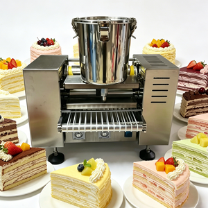 Mini Macchina Automatica Commerciale per la Produzione di Sfoglie per Mille Crepe in Acciaio Inox 304, 220V, Nuova, Grande Capacità, Riscaldamento per Pasticceria - Product Image 1