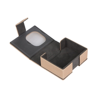 Boîte de rangement en cuir pour cartes de jeu de société, avec fenêtre de présentation, capacité 30+ petites boîtes de jeu