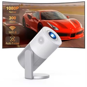 YDH-CR50 4K Video chiếu 200 inch xách tay mini Android thông minh chiếu với cho <span class=keywords><strong>Bluetooth</strong></span> Wi-Fi 250 lumens tự động lấy nét - Product Image 1