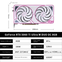 IGame RTX5060Ti Ultra W DUO OC 16G Baru, GPU Workstation PCIe 5.0 GDDR7 Berpendingin Kipas untuk Desktop
