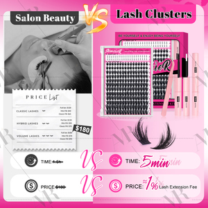 US Local Stock 100D Spikes Cluster <strong>Lashes</strong> Natural Look <strong>Volume</strong> 232Pcs 10-18mm <strong>Lash</strong> Cluster Kit with Bottom <strong>Lash</strong> - Product Image 5