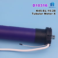 Moteur tubulaire électronique AC 45 mm pour détection d'obstacles, 4 fils, télécommande RF, volet roulant coupe-vent, arrêt automatique, marche arrière, pour salon