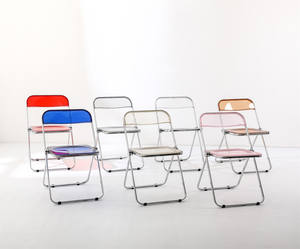 เก้าอี้พลาสติกเรซิ่นใสแบบพับได้สไตล์นอร์ดิก โครงโลหะ สำหรับรับประทานอาหาร ผลิตจากโรงงานขายส่ง - Product Image 2