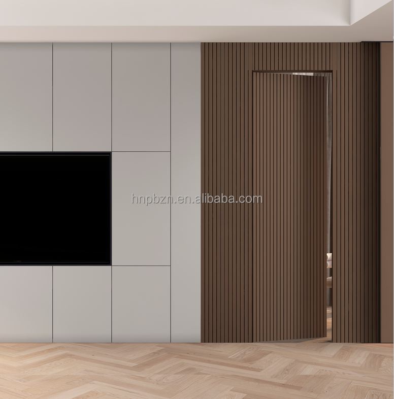 Contemporary Concealed Interior Door Flush Wall Hidden Door Seamless ...