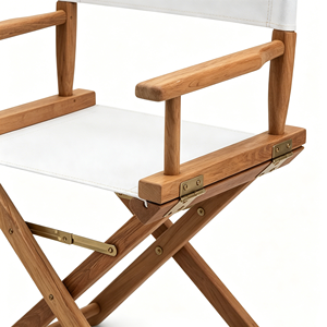 Chaise de maquillage professionnelle pliable en bois colorée, design traditionnel portable pour le camping, les salons de beauté, les parcs et les chambres. - Product Image 3