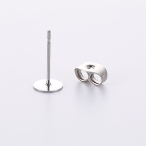 Stainless Steel Jewelry Pin Flat Round For Earring Making 124 Parts Yiwu Origin Summer 2021 - Product Image 5