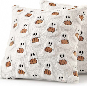 Halloween Ghost Pumpkin 18x18 <b>Throw</b> Pillow-Foam-Filled Removable Washable Spooky Cute Design <b>for</b> Sofa/<b>Couch</b>/Bed Decor - Product Image 5